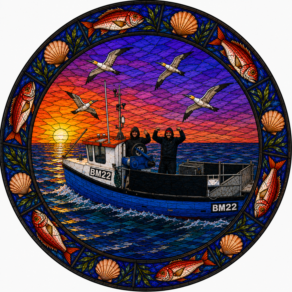 "Mollie J BM22" Fishing Boat Sun Catcher
