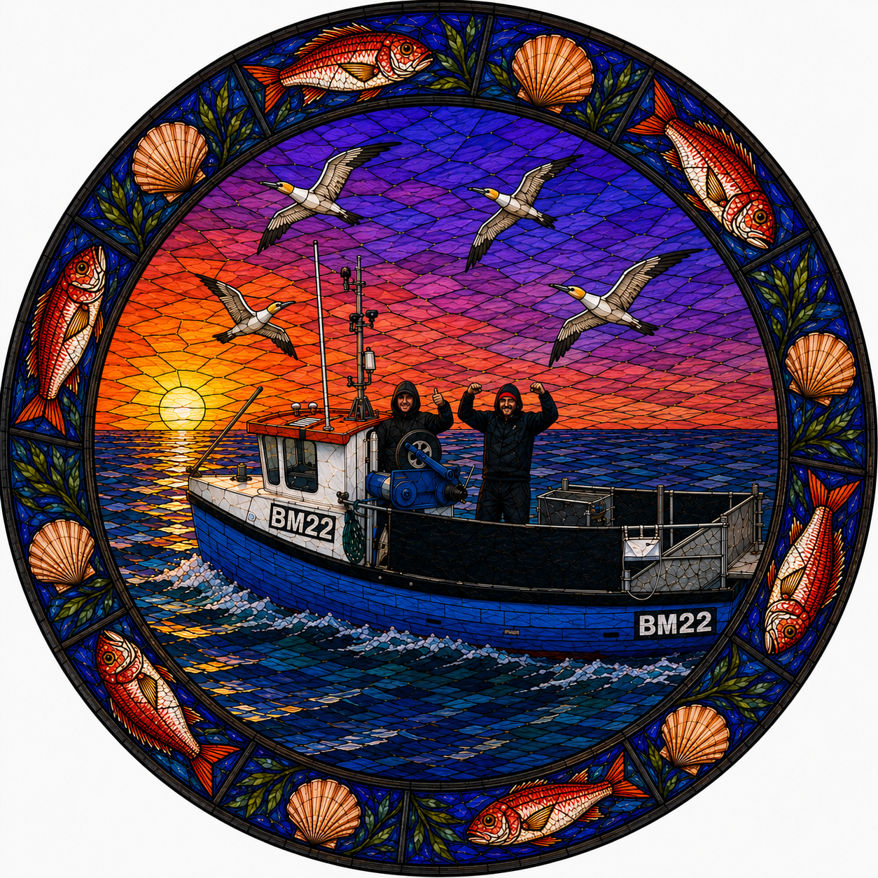 "Mollie J BM22" Fishing Boat Sun Catcher