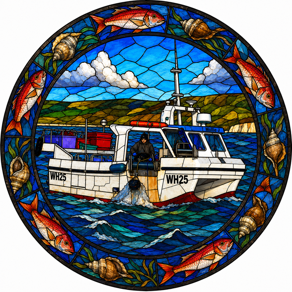 "Mollie J WH25" Fishing Boat Sun Catcher