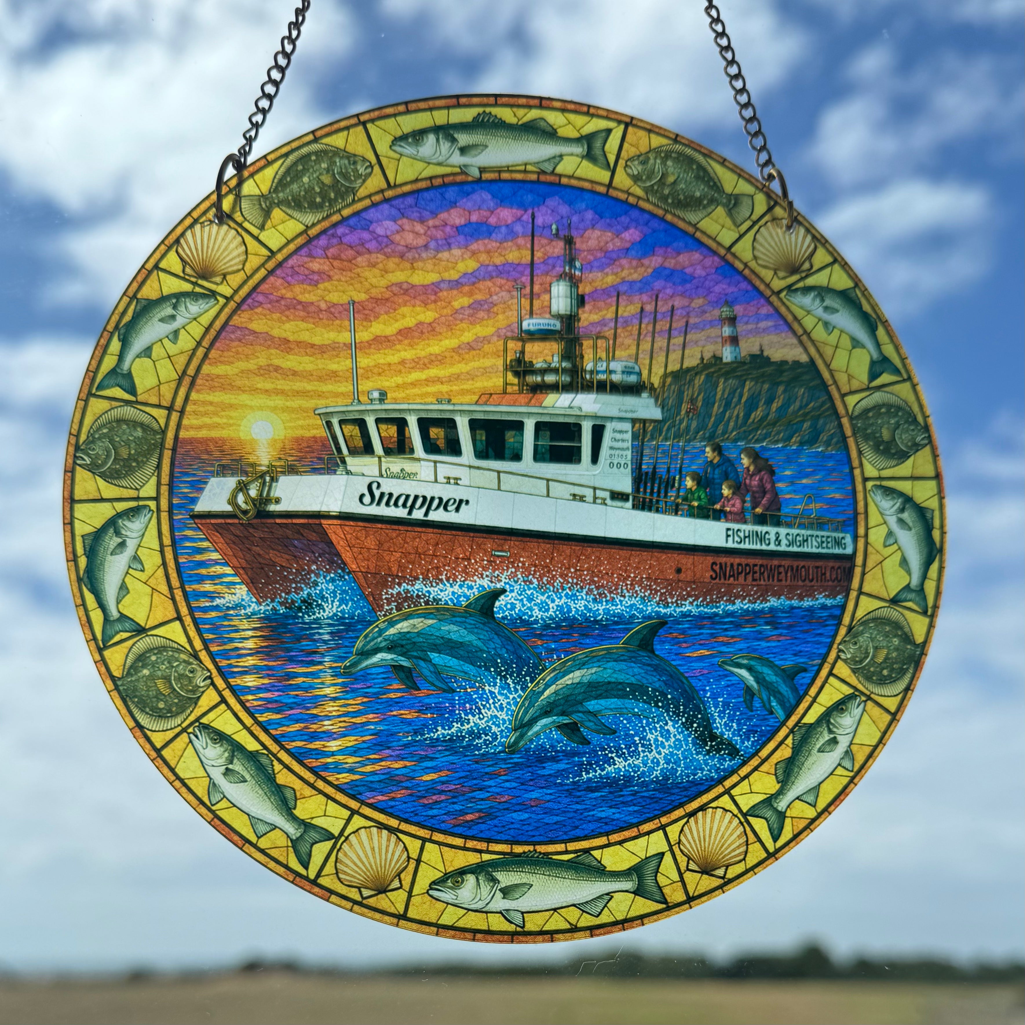 "Snapper" Fishing Boat Sun Catcher