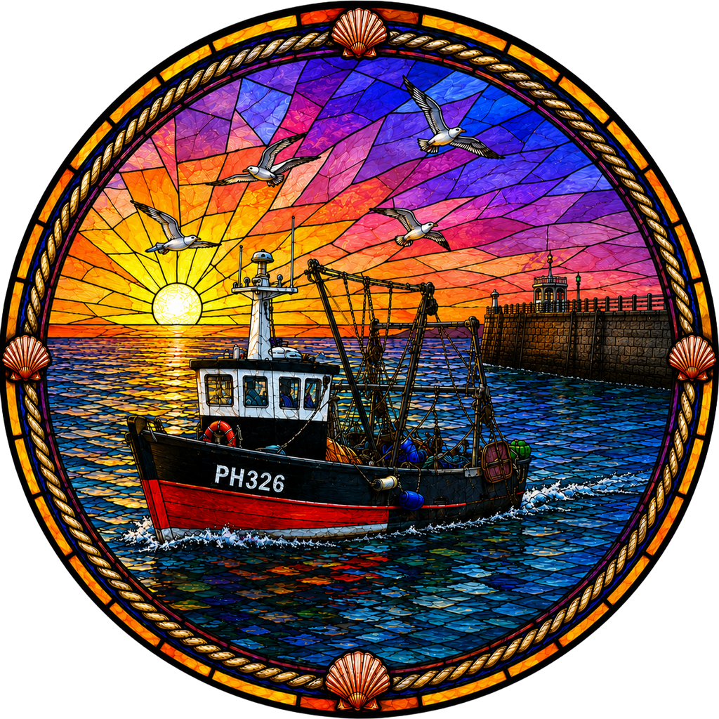 "Moby Dick" Fishing Boat Sun Catcher