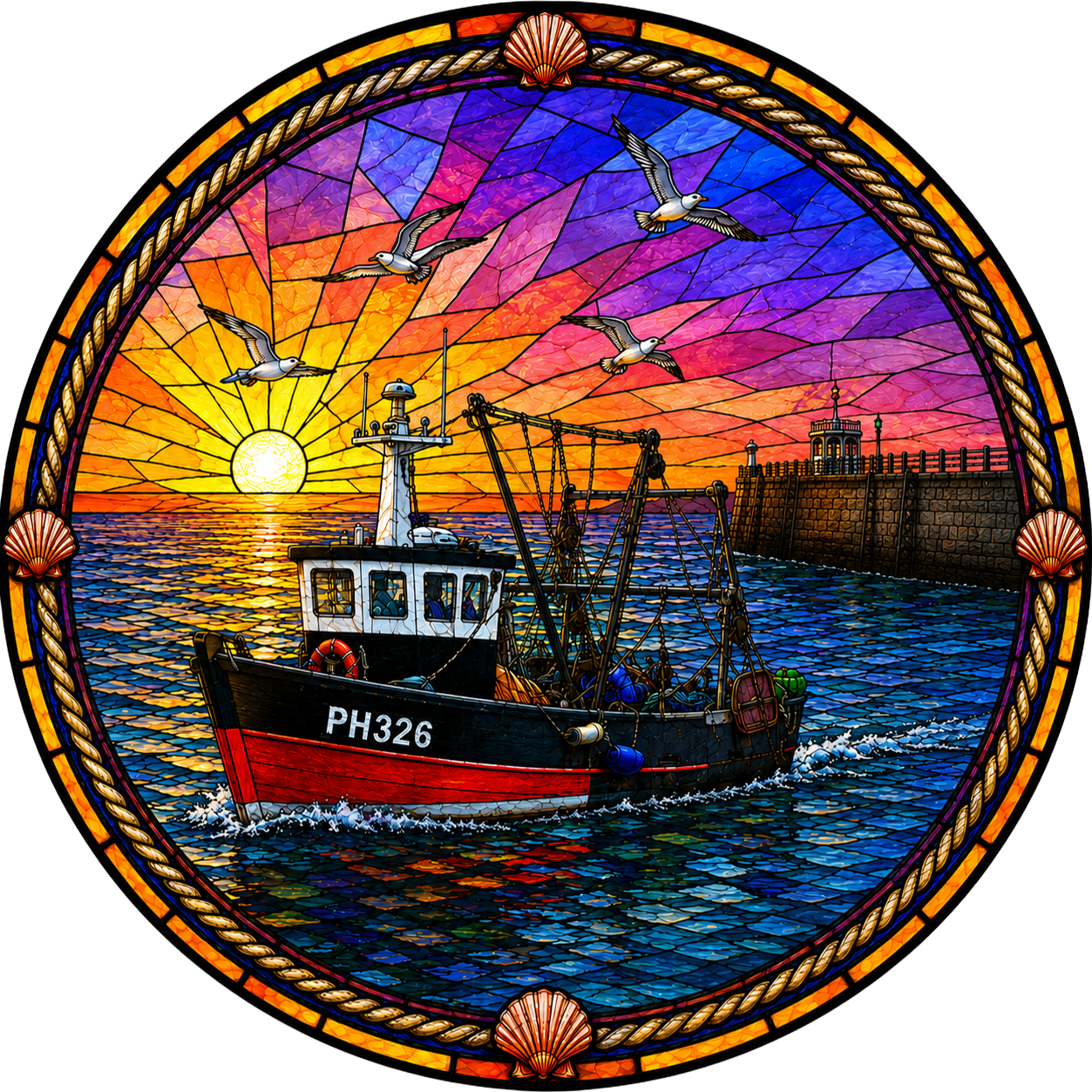 "Moby Dick" Fishing Boat Sun Catcher