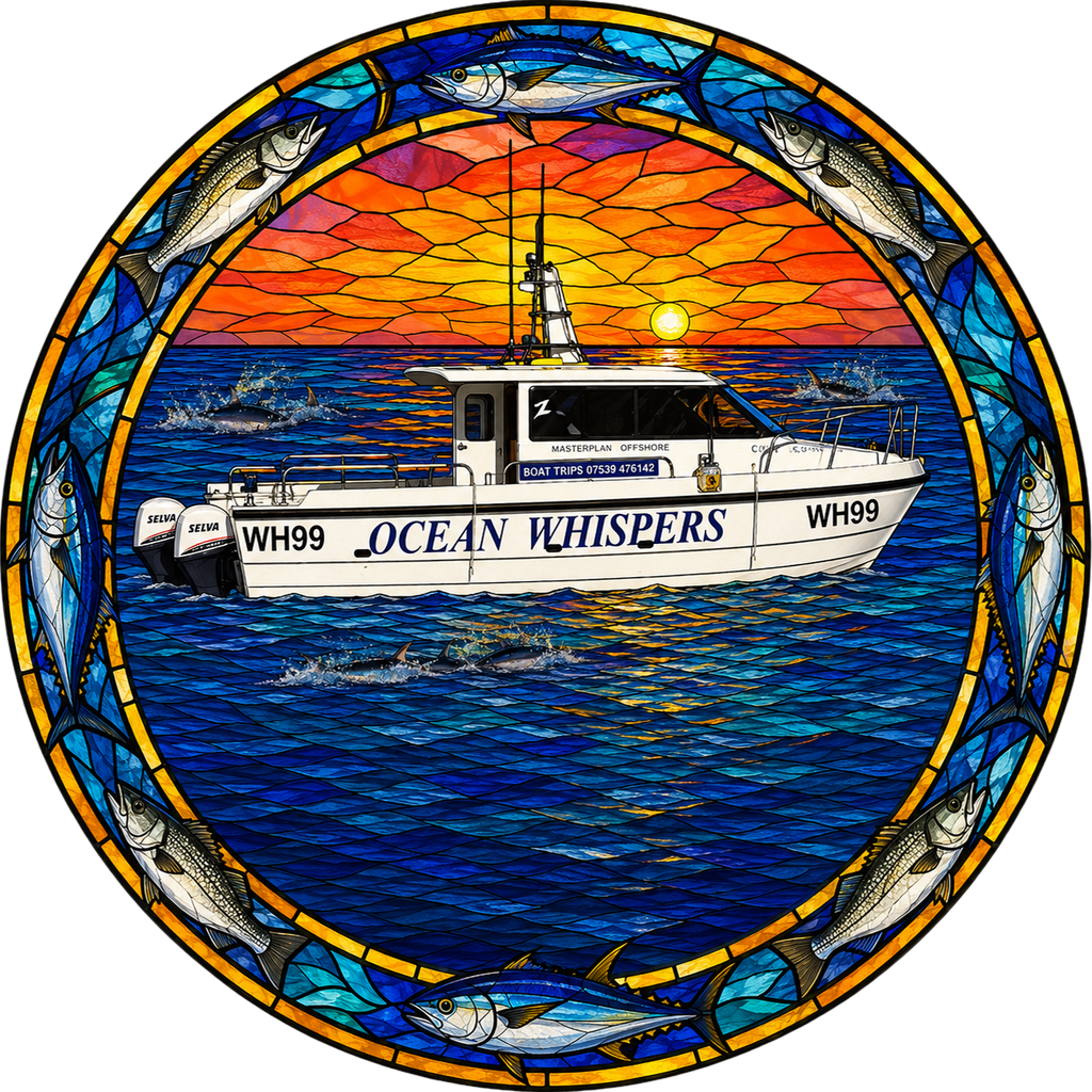 "Ocean Whispers" Fishing Boat Sun Catcher